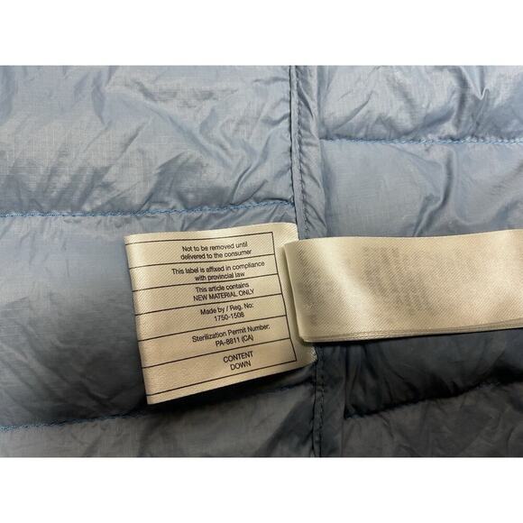 PATAGONIA Women’s L Down Fill Puff Jacket Blue Two Toned Netplus Shells - Picture 12 of 13